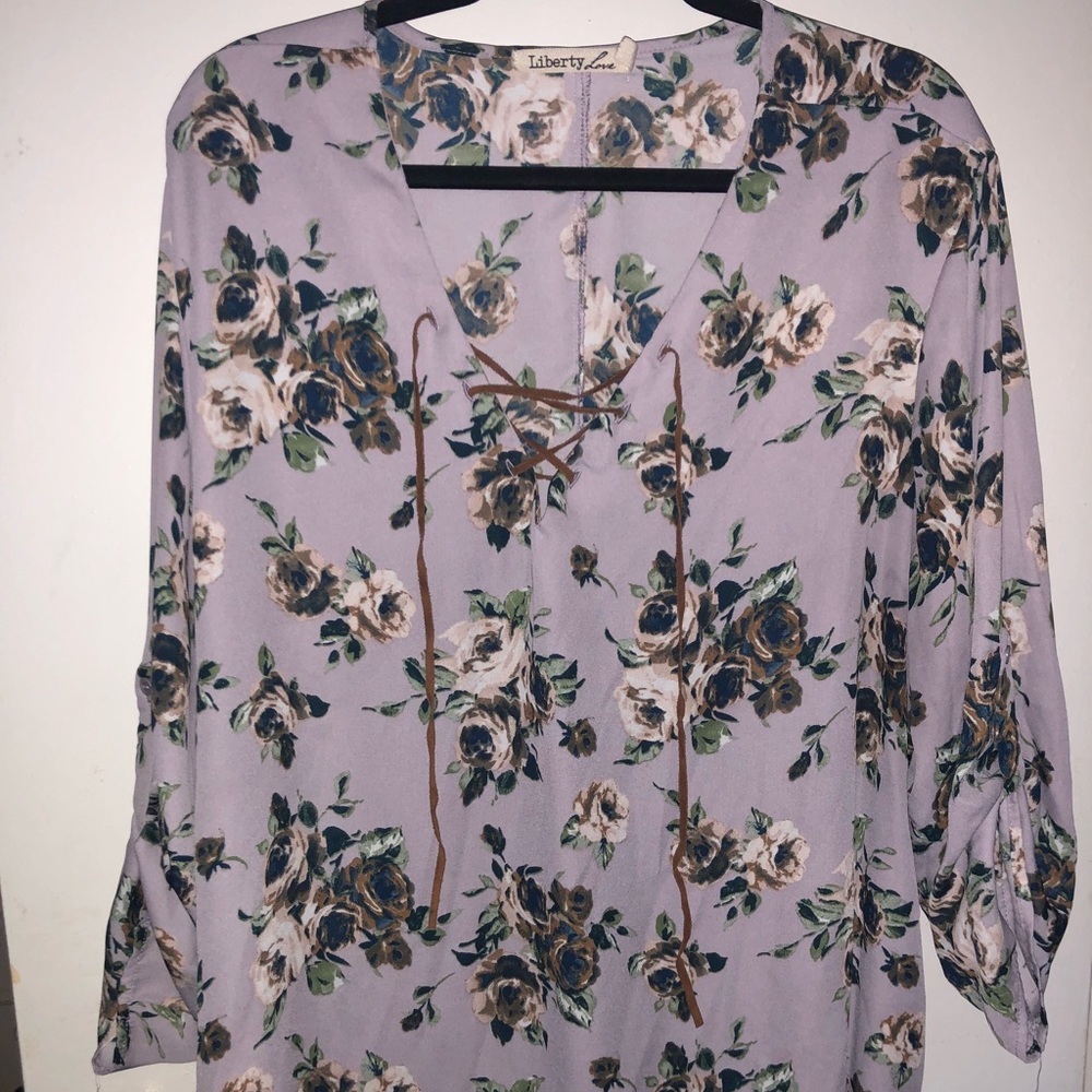 Lilac floral shirt